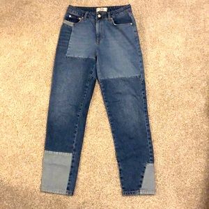 Free People Patchwork Jeans